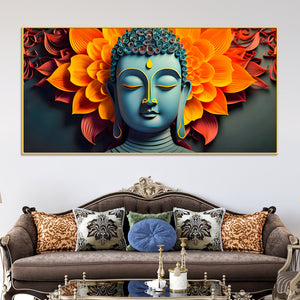 Graceful Buddha Wall Painting for Calm Living Spaces