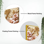 Graceful Butterfly Among Pink Flowers Premium 3D Canvas Wall Painting