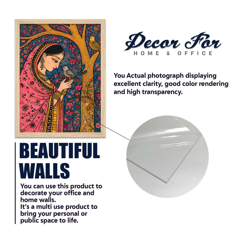 Graceful Indian Woman Wall Frame Set of Four
