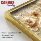 Graceful Ivory Flowers and Tulips 3D Canvas Wall Painting