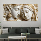 Graceful Radha Krishna 3D Canvas Wall Painting