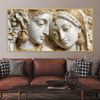 Graceful Radha Krishna 3D Canvas Wall Painting