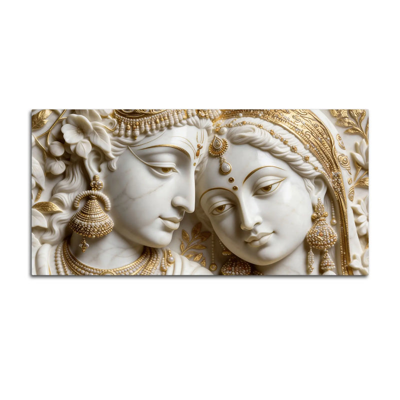 Graceful Radha Krishna 3D Canvas Wall Painting