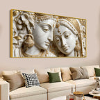 Graceful Radha Krishna 3D Canvas Wall Painting