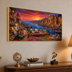 Grand Kashi Ghats Classical Concert Painting for Hall Decor