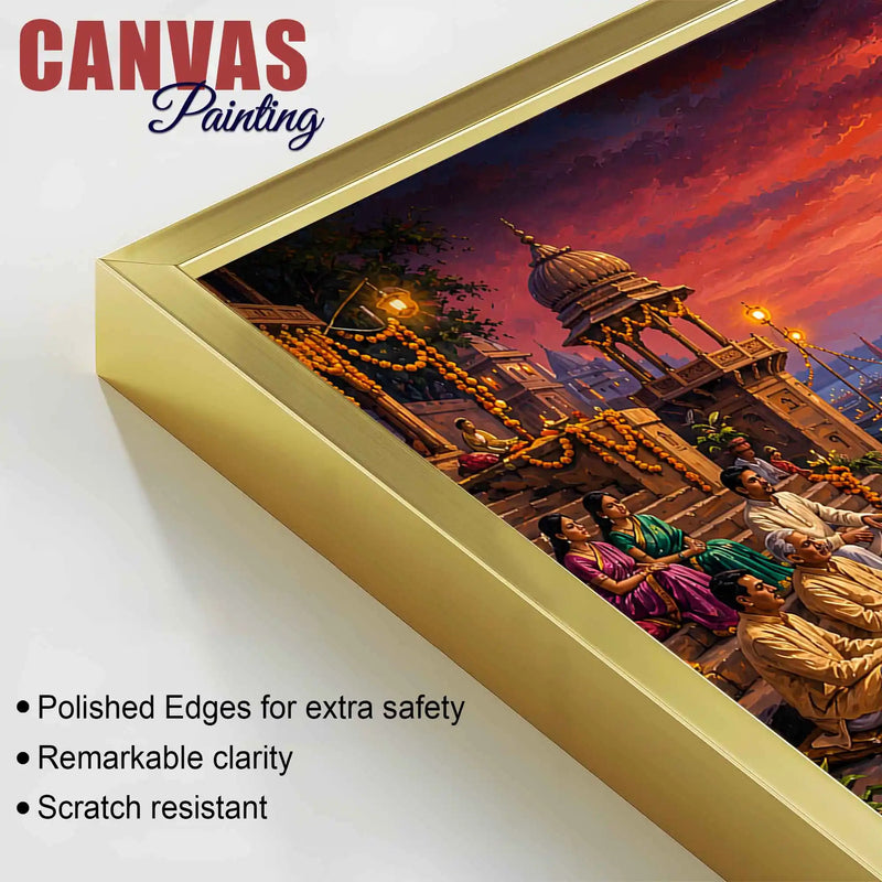 Grand Kashi Ghats Classical Concert Painting for Hall Decor