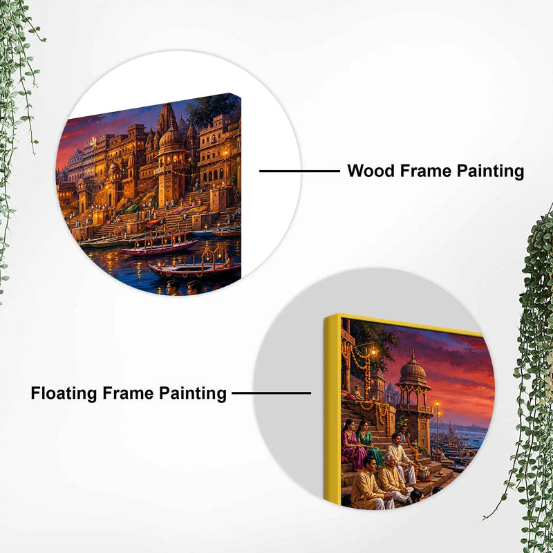Grand Kashi Ghats Classical Concert Painting for Hall Decor