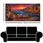 Grand Kashi Ghats Classical Concert Painting for Hall Decor