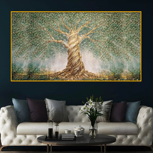 Grand Tree of Life Crystal Glass Wall Painting