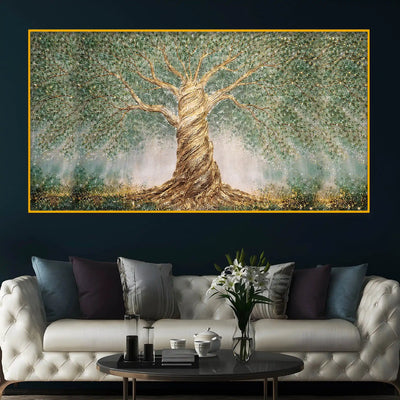 Grand Tree of Life Crystal Glass Wall Painting