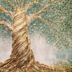 Grand Tree of Life Crystal Glass Wall Painting