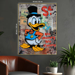 Greedy Donald Cotton Canvas Wall Painting