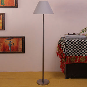 Grey Color Decorative Conical Designer Steel Floor Lamp