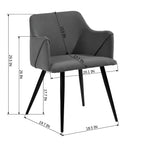Grey Rich Cushiony Velvet Classic Accent Chair