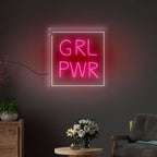 GRL Power Motivational Text Neon Sign LED Light