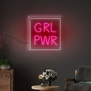 GRL Power Motivational Text Neon Sign LED Light