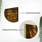 Guru Nanak Dev Ji & Golden Temple Metallic Look 3D Canvas Wall Painting