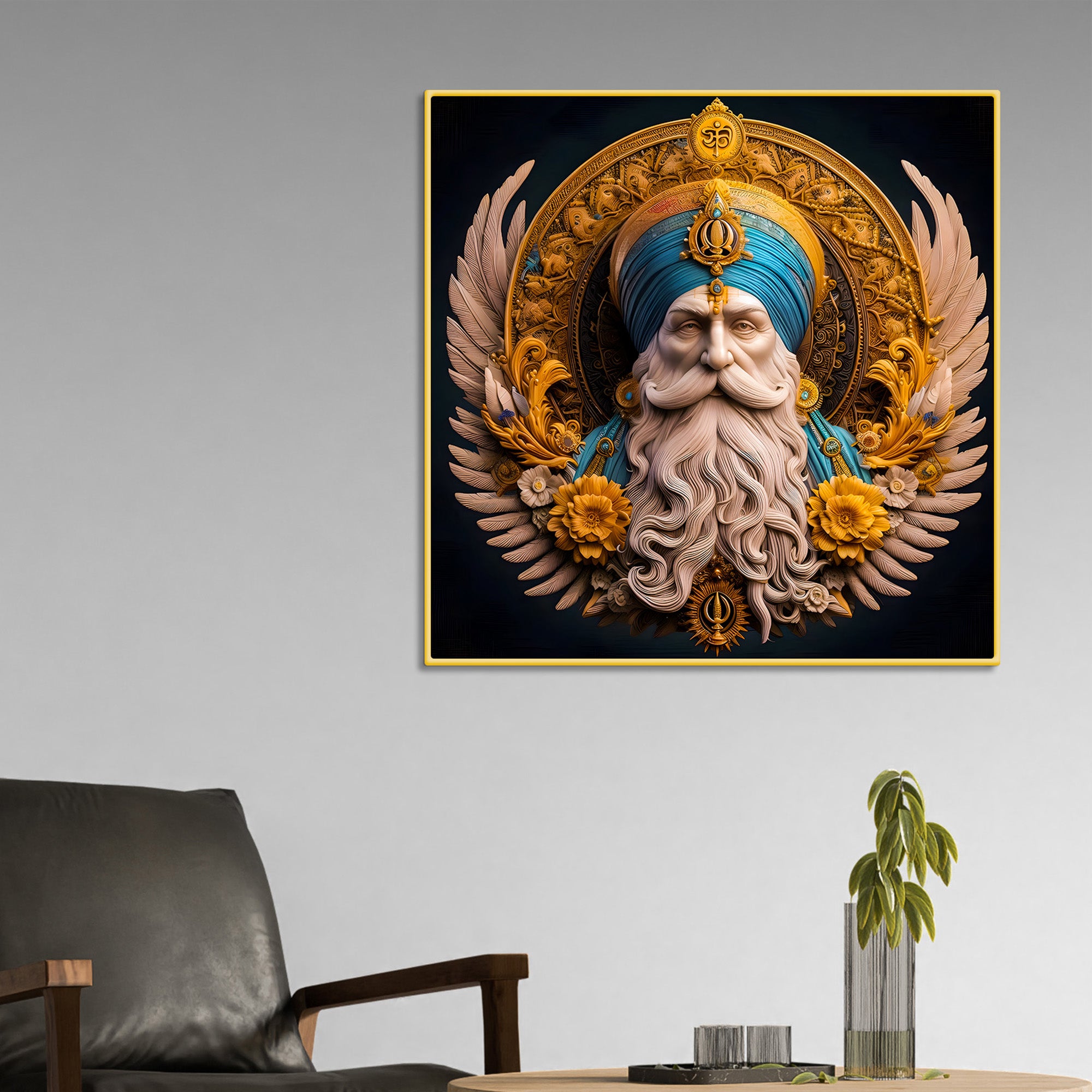 Guru Nanak Dev Ji Premium Spiritual Wall Art Painting