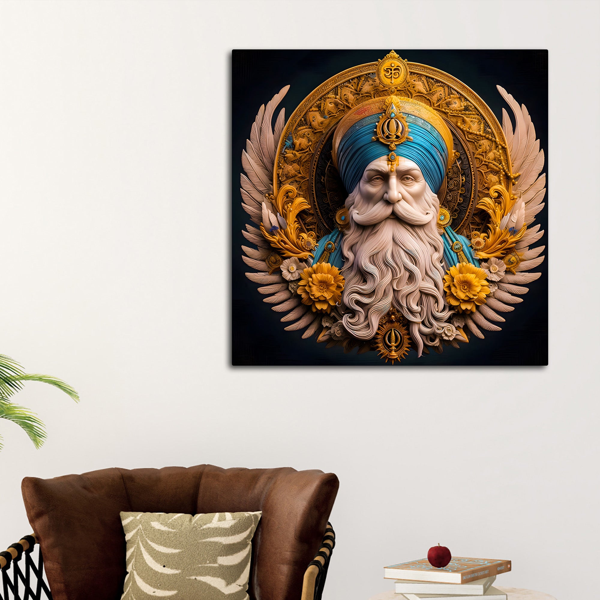 Guru Nanak Dev Ji Premium Spiritual Wall Art Painting