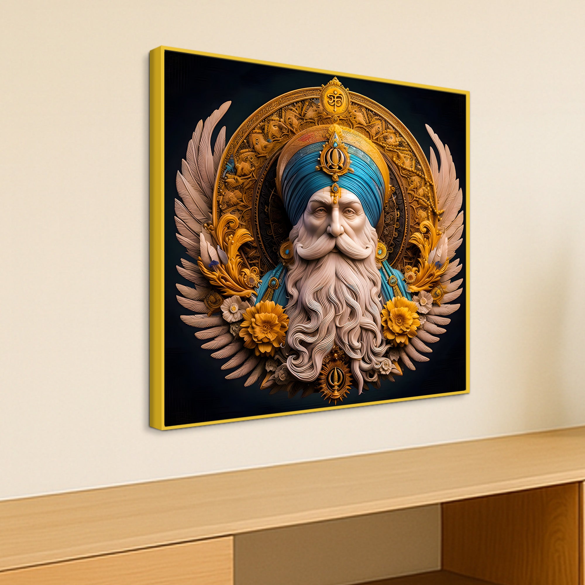 Guru Nanak Dev Ji Premium Spiritual Wall Art Painting