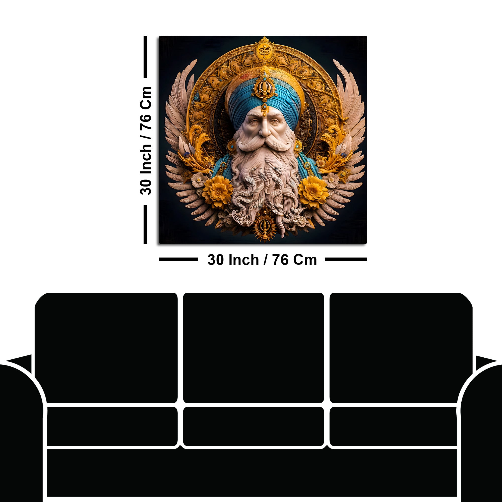 Guru Nanak Dev Ji Premium Spiritual Wall Art Painting