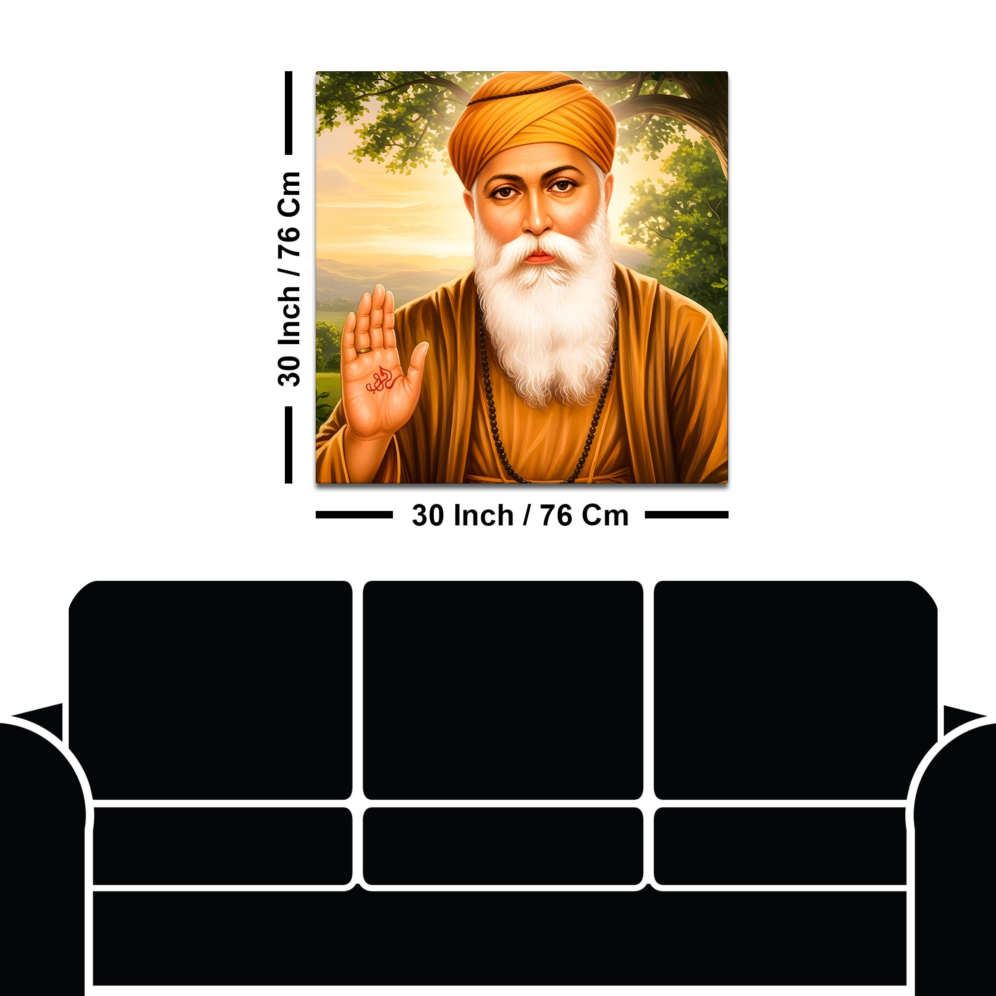 Guru Nanak Dev Ji Spiritual Home Décor Painting