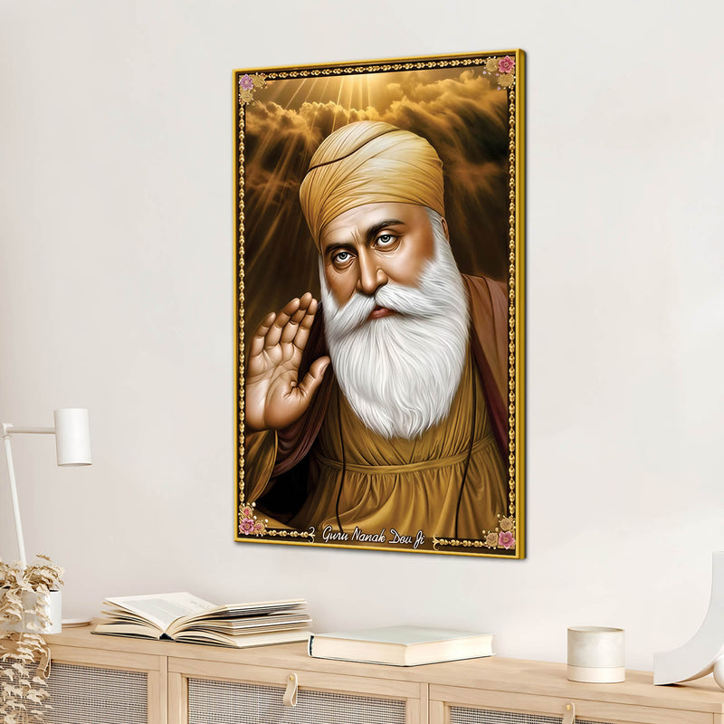 Guru Nanak Dev Ji Wall Painting | Peaceful Spiritual Art