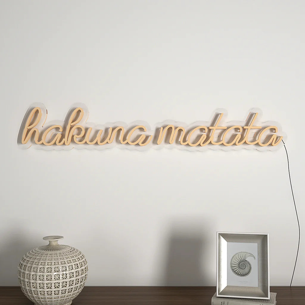 Hakuna Matata Text Neon LED Light