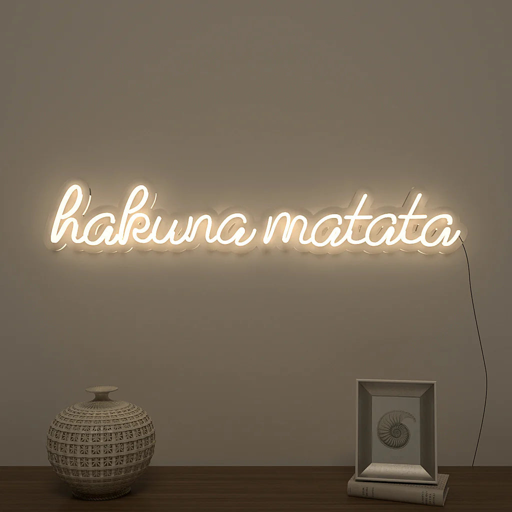 Hakuna Matata Text Neon LED Light