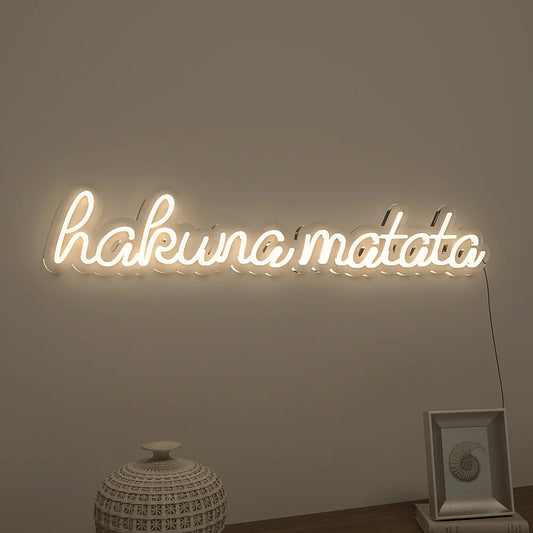 Hakuna Matata Text Neon LED Light