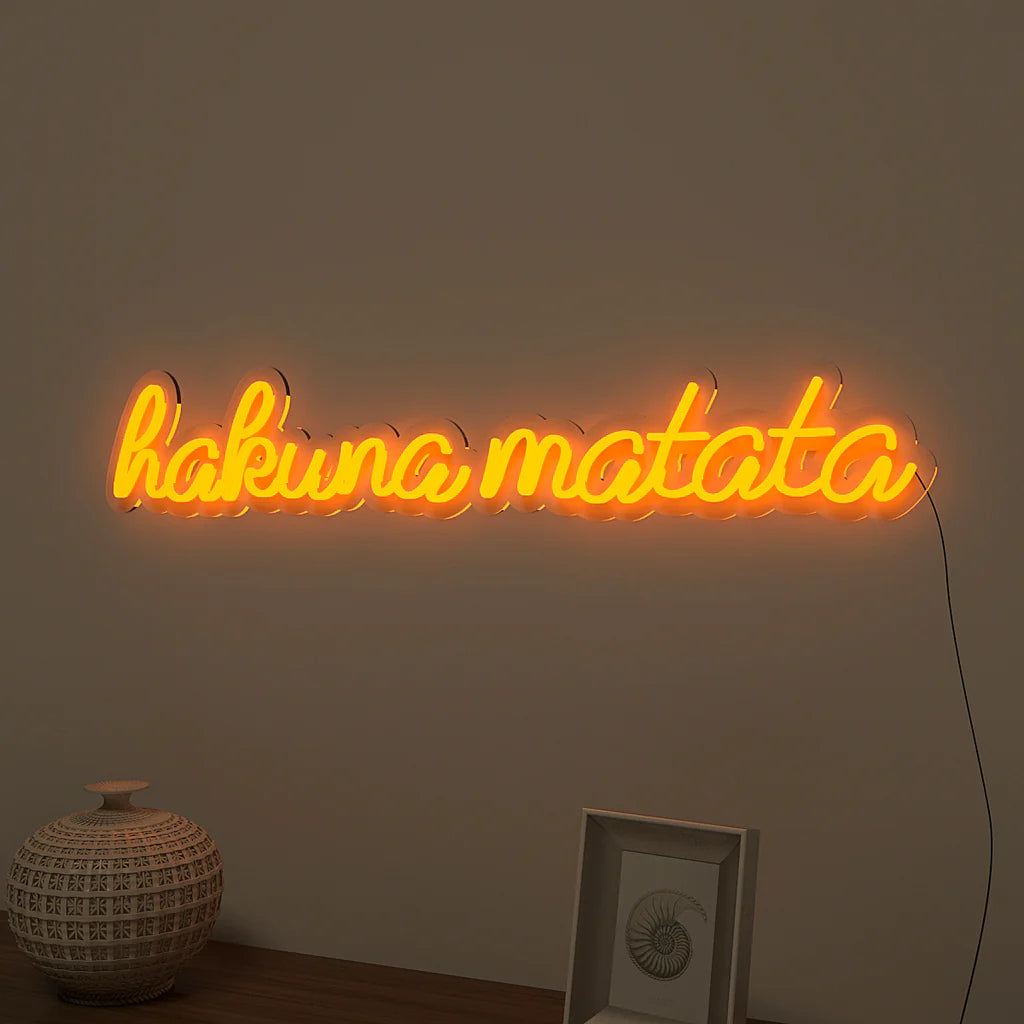 Hakuna Matata Text Neon LED Light