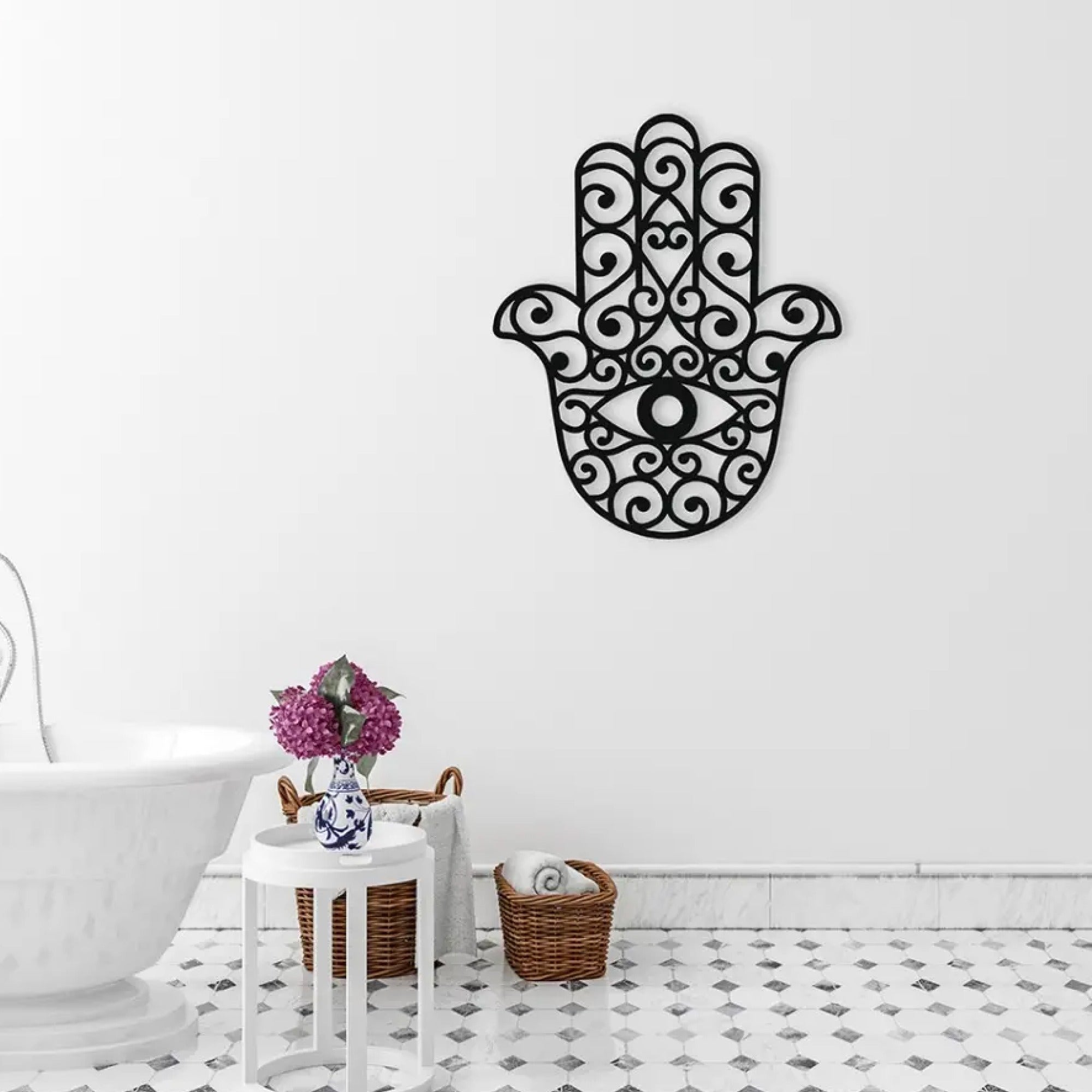 Hamsa Design Metal Art Wall Decor Hanging