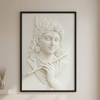 Handcrafted 3D Lord Krishna with Flute Premium Wall Hanging for Home & Office Décor – Spiritual Art