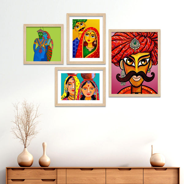handcrafted-look-rajasthani-wall-frame-set-of-four