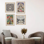 Handcrafted Madhubani Wall Art Frame Set of 4