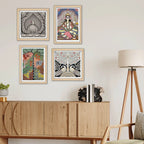 Handcrafted Madhubani Wall Art Frame Set of 4