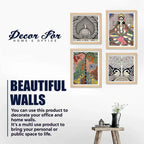 Handcrafted Madhubani Wall Art Frame Set of 4