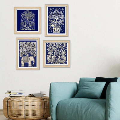 Handcrafted Style Art Wall Art Frame Set of 4