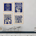 Handcrafted Style Wall Art Frame Set of 4