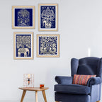 Handcrafted Style Wall Art Frame Set of 4