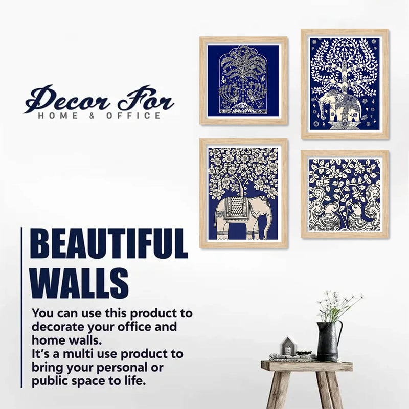 Handcrafted Style Wall Art Frame Set of 4