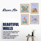 Handcrafted Style Bird Wall Art Frame Set of 4