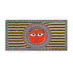 Handcrafted Style Indian Sun Face Canvas Wall Décor Painting