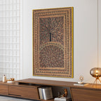 Handcrafted Style Madhubani Canvas Painting for Home Decor