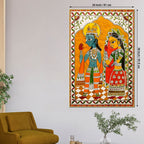 Handcrafted Style Madhubani Canvas Wall Painting for Home Decoration