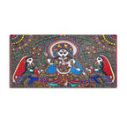 Handcrafted Style Madhubani Ganpati Canvas Wall Painting