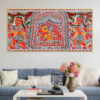 Handcrafted Style Madhubani Indian Art Canvas Painting