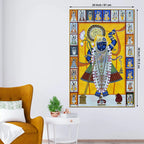 Handmade Style Shrinathji Devotional Pichwai Canvas Wall Painting