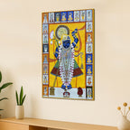 Handmade Style Shrinathji Devotional Pichwai Canvas Wall Painting