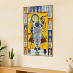 Handmade Style Shrinathji Devotional Pichwai Canvas Wall Painting